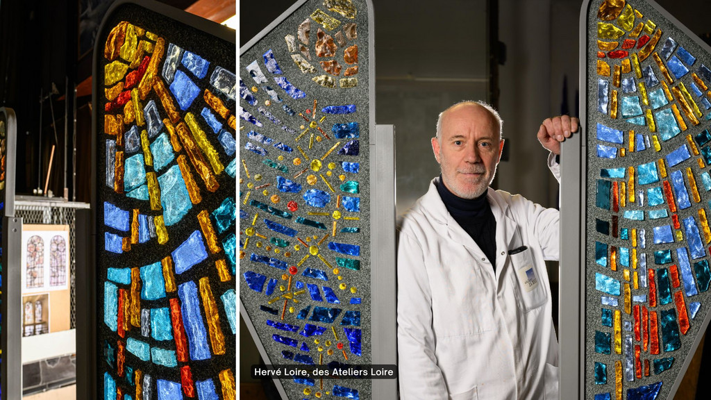 Hervé Loire et ses vitraux créés pour le bhns