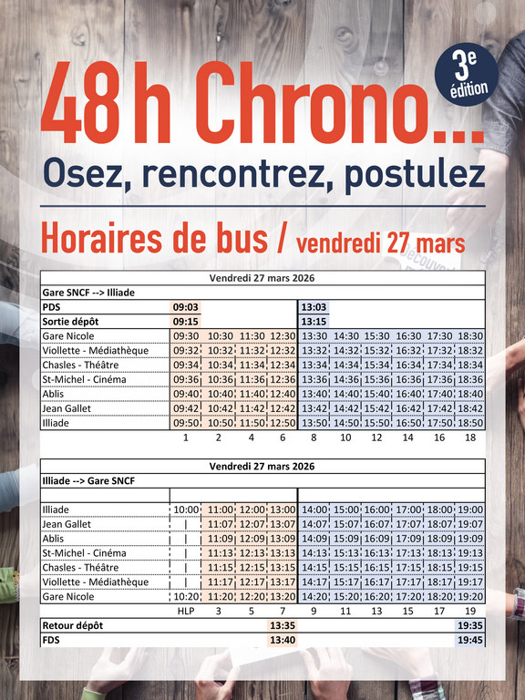 Horaires de bus navette 