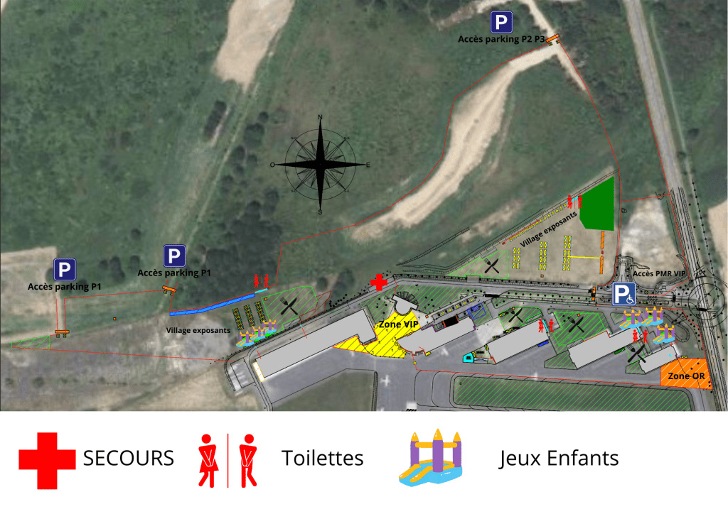 Plan du meeting aérien de Chartres