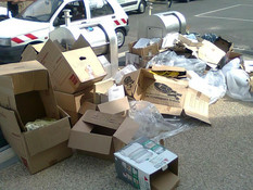 Collecte des déchets - Dépôt sauvage de cartons - Chartres Métropole