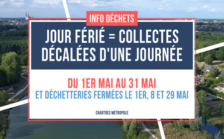 Illustration modifications des jours de collectes des déchets en mai