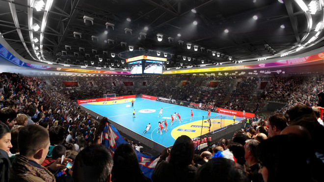 La grande salle du Colisée en configuration handball – Chartres métropole