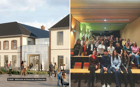 Maison de la Cosmétique et les étudiants de l'ESTHUA dans un amphithéâtre