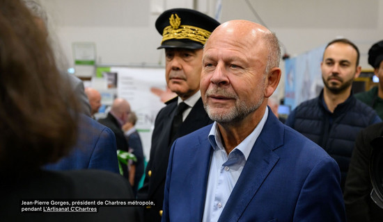ean-Pierre Gorges, président de Chartres métropole, pendant L'Artisanat C'Chartres
