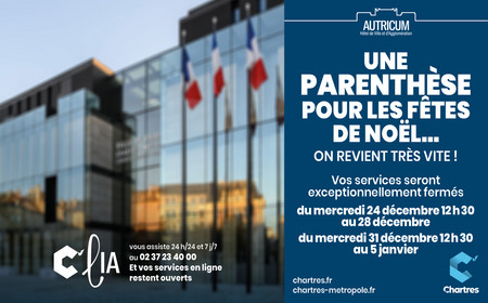Fermeture exceptionnelle d’Autricum – Hôtel de Ville du 24 au 28 décembre et du 31 décembre au 5 janvier