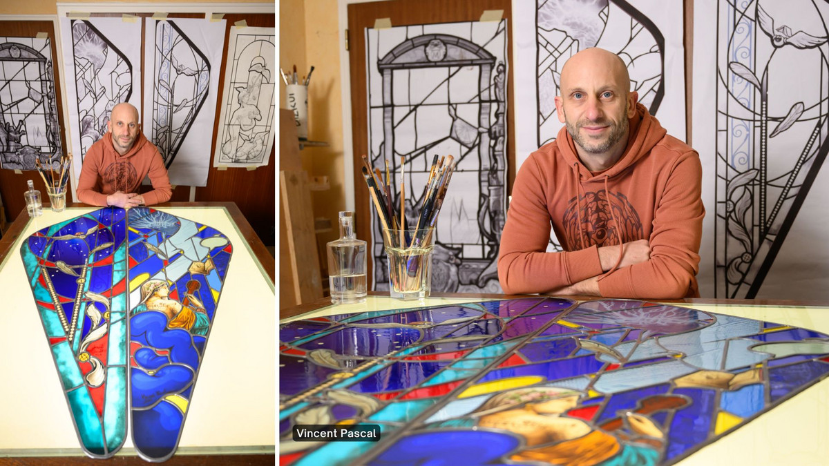 Vincent Pascal et ses vitraux créés pour le bhns