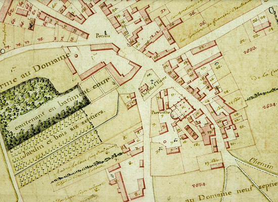 Un plan dessiné en 1735 de la seigneurie de Francourville