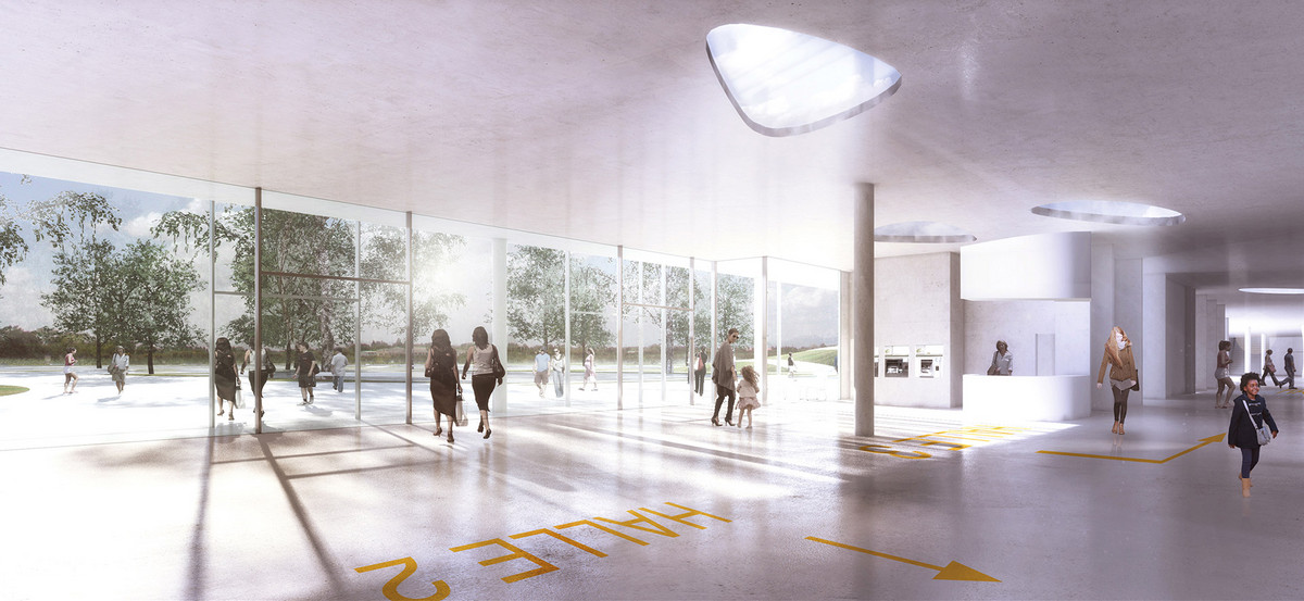 Vue du hall d'entrée © Rudy Ricciotti Architecte