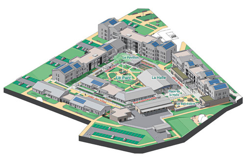 plan d'implantation du futur ehpad de Rechèvres à Chartres