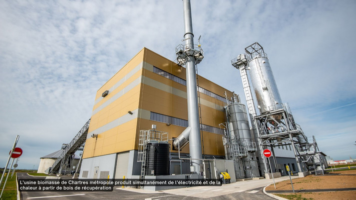 L’usine biomasse de Chartres métropole produit simultanément de l’électricité et de la chaleur à partir de bois de récupération