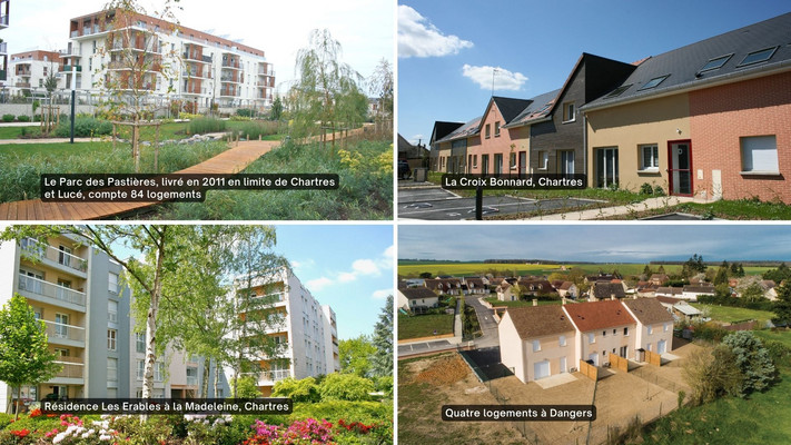 Exemples de logements gérés par C'Chartres habitat