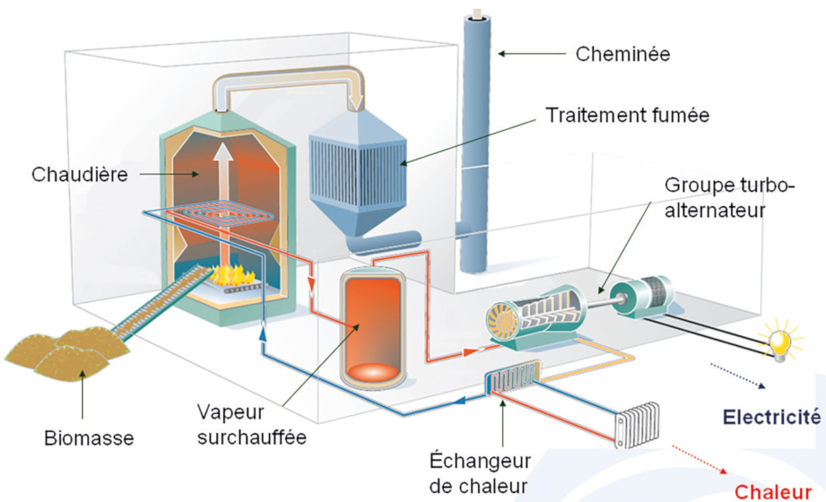 Le centrale biomasse de cogénération : schéma explicatif – Chartres métropole
