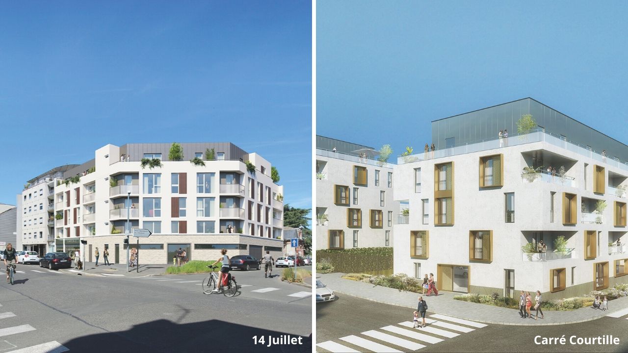 Chartres Développements Immobiliers : Opération 14 Juillet et Carré Courtille – Satellite de Chartres métropole